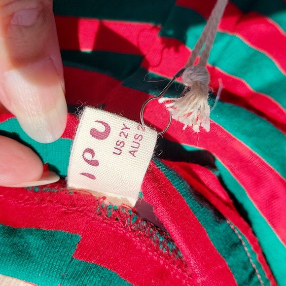 2 pair girls pants, Christmas, ruffle bottoms, sz 2, NWT - Picture 3 of 8